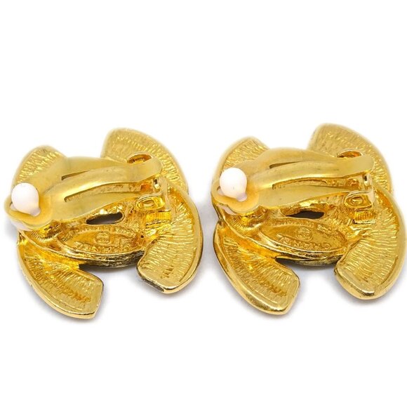 Chanel Gold CC Earrings Clip-On - Picture 5 of 8